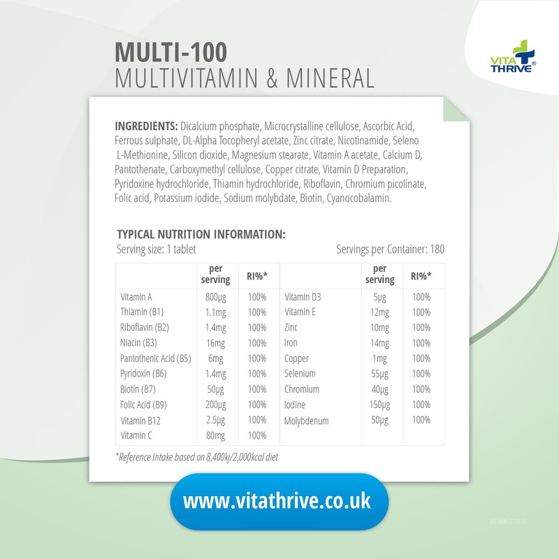 VitaThrive® Multi-100-180 Tablets