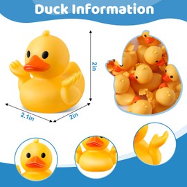 12 Pack Rubber Ducks Jeep Ducks for Ducking, Yellow Mini Ducks in Bulk, Small Funny Rubber Ducks Baby Shower Toys, Kids Bath Summer Beach Pool Toys Birthday Gifts Party Favors