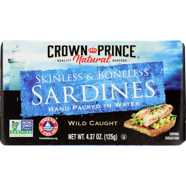 Crown Prince Skinless & Boneless Sardines, 4.37 oz