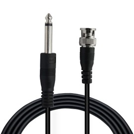 PNGKNYOCN BNC Male to 6.35mm 1/4 Inch Male Audio Cable，6.35mm Mono TS Plug to BNC Plug Bidirection Connector Cable for CCTV DVR Camera Antenna Radio Etc.（1M）