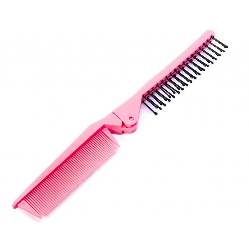 Louise Maelys Portable Travel Folding Hair Brush Compact Pocket Double