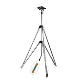 Heavy Duty Tripod Sprinkler 300003, Long Range Sprinkler with 125 ft Diameter Reach, 360° Range Control, Tripod Height 48-72 inches for Farm, Lawn and Garden Irrigation, by New England Garden Tools