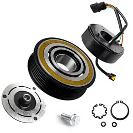 A/C Compressor Clutch Assembly Kit Plate Pulley Bearing Coil Replacement for Hyundai Palisade 2020 2011 2022 V6 3.8L, AC Air Conditioning Compressor Clutch Coil Auto Repair Kit for Palisade 2020-2022