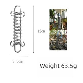 Set of 8 Stainless Steel Traction Spring Hooks, Sun Shade Sail Fixing Accessories with Eyelets for Tent, Outdoor, Camping, Hiking, Travel, Picnic