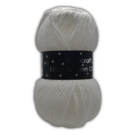 2 Pack of White 100 - Woolcraft Chunky Knitting Wool for Knitting and Crochet by Woolcraft