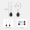 Opal Drop Earrings 925 Sterling Silver 7X10mm Teardrop Black Opal