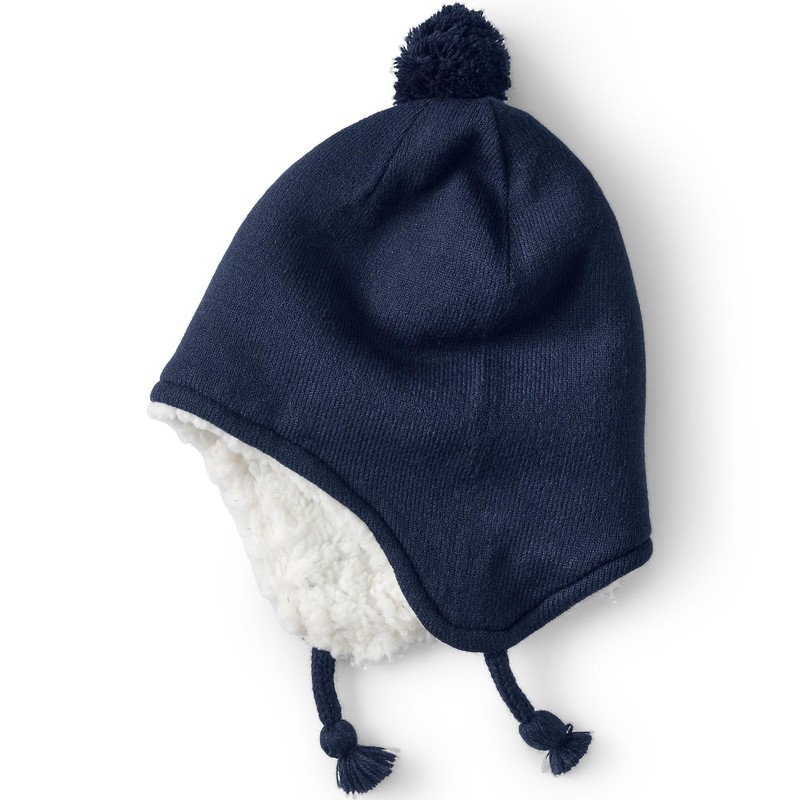 Lands' End Kids Peruvian Hat Navy 8-10