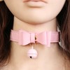 Succuba Pink Bell Choker Collar Necklace Lolita Bow Collar Cat