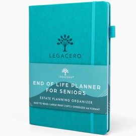End of Life Planner for Seniors - Guided Estate Planning Organizer for Next of Kin. Large What To Do When I’m Gone Book and Important Document Organizer to Share with Your Executor (Lake Green)