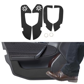 X AUTOHAUX Leather Car Door Anti Kick Pad Sticker for Lexus ES ES350 ES300h 2019 Door Side Edge Guard Protector Interior Accessories Black 1 Set