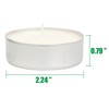Stonebriar 20 Pack Unscented Mega Oversized Tea Light Candles with