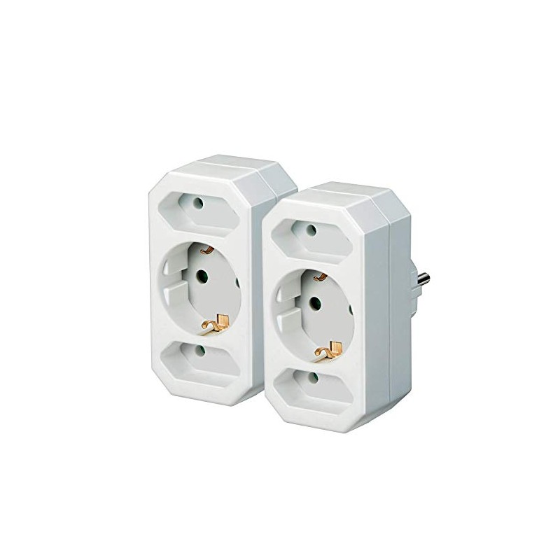 Brennenstuhl Multiple Socket Adaptor 3-Way with Child Lock (2 x