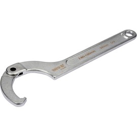 Yato YT-01673 Professional Adjustable Joint Hook Wrench with Nose for Slot Nuts Selection 15-180 mm Joint Key Hook Wrench Tenon Wrench Nose Wrench C Key (80-120 mm)