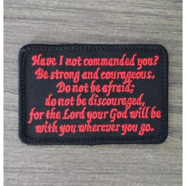 Unbranded HAVE I NOT COMMANDED YOU BIBLE VERSE JOSHUA 1:9 BLACK OPS RED HOOK MORALE PATCH