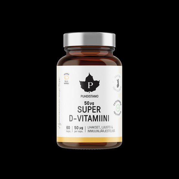 Puhdistamo Super Vitamin D 50 mikrog, 60 caps