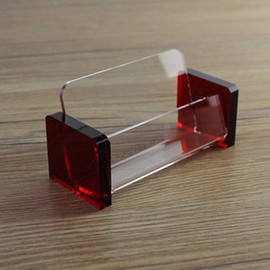 TopHomer Red Acrylic Business Card Holder Display Stand