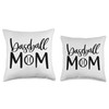Sharper Essentials, LLC Baseball T-Ball Mom Throw Pillow, 18x18, Multicolor