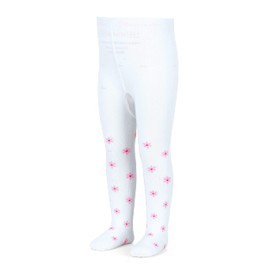 Sterntaler Unisex Baby Floral Tights, White