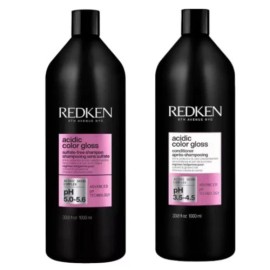 Redken Acidic Color Gloss Sulfate Free Shampoo & Conditioner Liter Set 33.8 floz