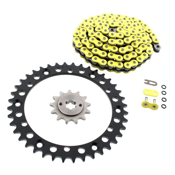 Yellow O-Ring 92L Chain & Black Sprockets 13/40 for 1988-2006