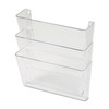 Universal 53682 3 Pocket Wall File Starter Set, Letter, Clear