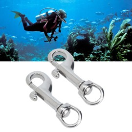 Single Ended Diving Clips, 2Pcs Single Ended Bolts Hook, 316 Stainless Steel Bolts Snap Rotating Hooks for Dog Collar 65mm Marine and, Bolt Snaps