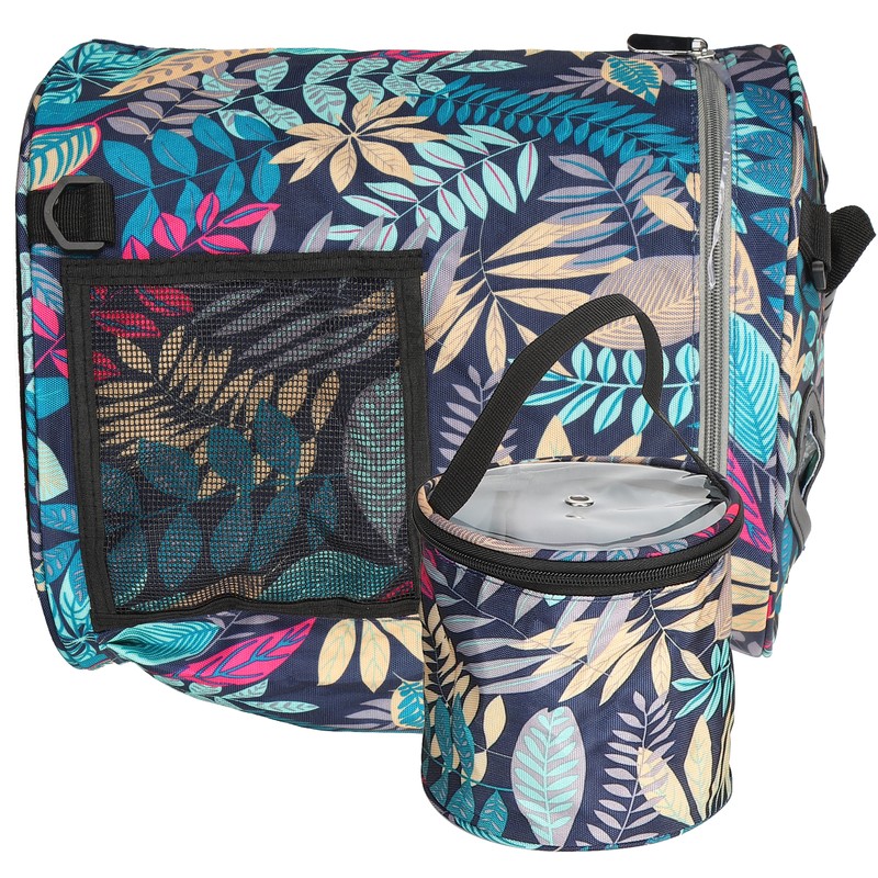 2Pcs Storage Bag 600D Oxford Cloth Printing MultiPocket Hand Strap