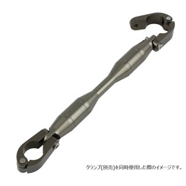 ポッシュフェイス(POSH FAITH) バイク用品 バイクハンドルブレース シャフト タイプ2 187mm チタンカラー クイックリリース 095267-11