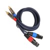 Dual XLR to RCA Cable Professional 24K Gold Plated Connector