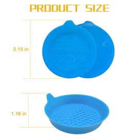 Mandark 4PCS Car Cup Holder Coaster, Silicone Anti-Slip Vehicle Insert Water Bottle Mat, Automotive Interior Insulation Drink Cup Pad Decor Accessories, Universal for SUV, Sedan, Truck (Light Blue)