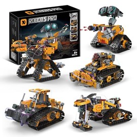 Robot Building Kit, App & Remote Control Robot Toys for Kids, 5 in 1 High-Tech Remote Control Building Block Robot, Creative Gift for Aged 6 7 8 9 10 11 12+ Kids Boys & Girls
