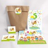 JuNa-Experten Set of 10 Invitation Cards, Envelopes, Bags, 5th Birthday