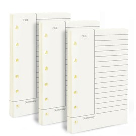 A7 Planner Refill, 3 Pack 135 Sheets/270 Pages Planner Inserts Thick Refillable Paper, 6 Ring Filler Inserts Loose Leaf Paper Cornell Paper Refill for 6 Hole Binder Journal Notebook(4.72'' x 3.34'')