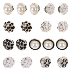 COHEALI Brooch Button Pin 20 Pcs Women Shirt Brooch Buttons Cover up Buttons Pearl Flower Safety Button Pins Blouse Pins for Clothing Dress Pearl Instant Button