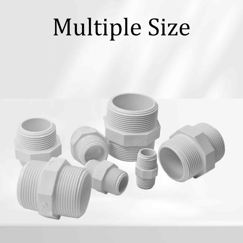 AUXBC 4PCS 2 Inch PVC Male Thread Nipple Coupling Adapter,