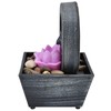 3V USB Plastic Flower Water Fountain LED Tabletop Fountain with