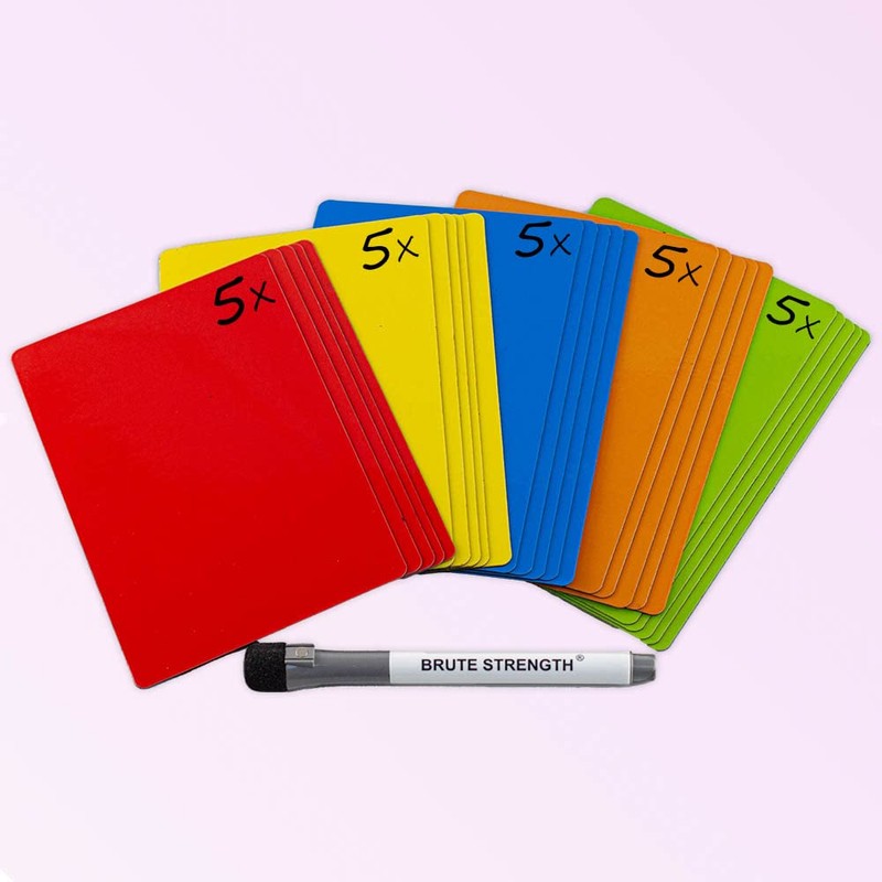 25 Writable Magnets 15 x 10 cm with Whiteboard Marker