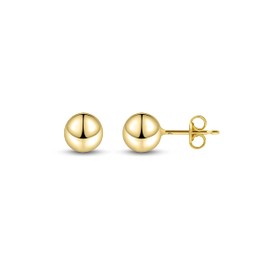 Amberta Allure Women's 9ct Gold Ball Stud Earrings, Metal