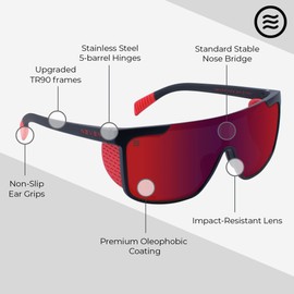 NEVEN Daywalkers  UV Polarized Glasses - Sunglasses with Side Shields For Men & Women