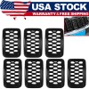DW-Auto Honeycomb Mesh Front Grill Inserts Kits 7pcs For Jeep