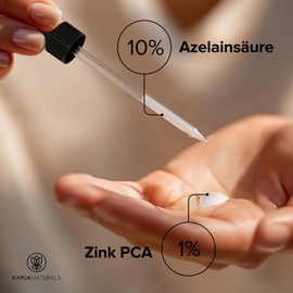 Organic Azelaic Acid Serum High Dose • 100 ml • + Panthenol + Zinc + Calendula + Escin + Liquorice Extract • Clarifying Serum for Blemished and Sensitive Skin ✓ 100% Vegan ✓ Azelaic Acid ✓ Made in