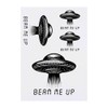 4 x 'Beam Me Up UFO' Temporary Tattoos - Water