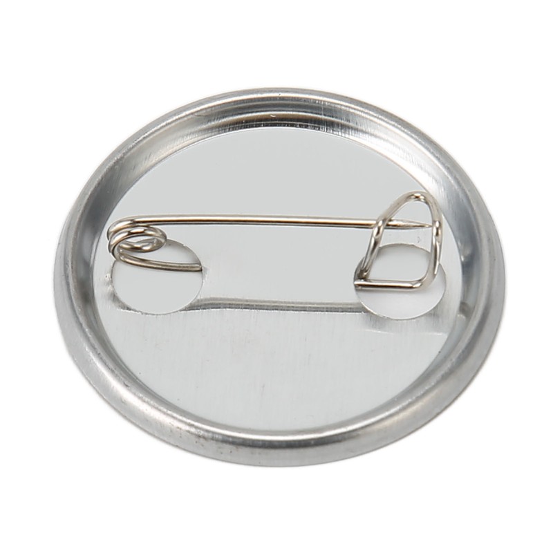 100 Sets Blank Button Badge Parts Set Round Shape Rust