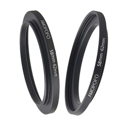 58mm-62mm Camera Filter Ring, 58mm to 62mm Step Up Ring For Filters, Made Of CNC Machined space aluminum With Matte Black Electroplated Finish.for 62mm UV,ND,CPL Camera Filter accessories