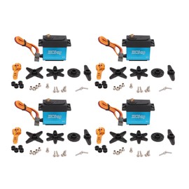 4Pcs 30kg RC Metal Gear Digital Servo with 25T Metal Servo Arm for 1/10 Remote Control Car Plane