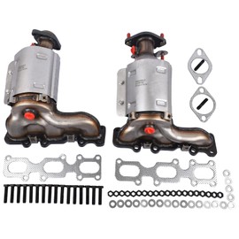 30584 30585 Left & Right Catalytic Converter Replacement for Ford Explorer FLEX Taurus Lincoln MKS MKT MKZ 3.5L 3.7L OE# # 674255 674256 19516 19517 (EPA Compliant) - Weonefit