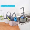 Cisila 2Pcs Sink Sponge Holder,Adjustable Silicone Sling Sponge Caddy with