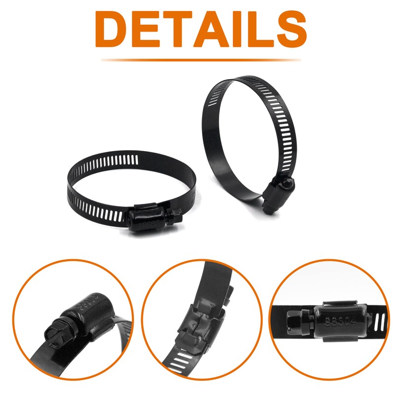 ISPINNER 4pcs 6 Inch Stainless Steel Adjustable 130-152mm Size Range