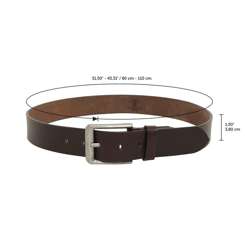 Gusti Studio Kara Leather Belt Dark Brown, brown