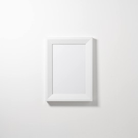 FRAME SHIROYAMA 6354 Air Frame (L, White) Resin Simple Interior Poster Photo Picture Frame Panel Frame